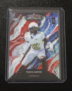 lot 106 image: 2023 Wild Card American Metallix Travis Hunter 22  Only 2 Exist