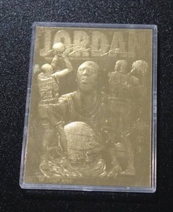 lot 108 image: 1995-96 Upper Deck 24 KT Gold Michael Jordan 50000