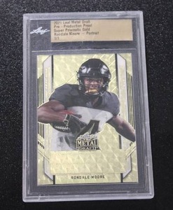 lot 134 image: 2021 Leaf Metal Draft Pre Production Proof Gold Rondale Moore 11  Only 1 Exist  New Minnesota Viking