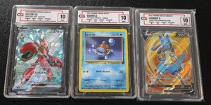 lot 141 image: Pokemon CG Graded Card Lot  3 Cards