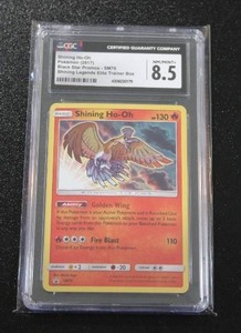 lot 155 image: 2017 Pokemon Black Star Holo Shining Ho-Oh #SM70 CGC 8.5