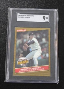 lot 158 image: 1986 Donruss Highlights Roger Clemens #18 SGC 9