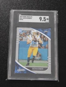 lot 163 image: 2020 Absolute Justin Herbert #167 Rookie Card SGC 9.5