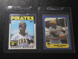 lot 171 image: 1986 Topps Traded & 1986 Fleer Update Barry Bonds XRC Rookie Card Lot  2 Rookie Cards