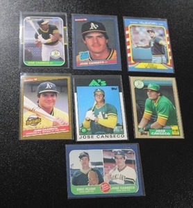 lot 174 image: 1986 & 1987 Jose Canseco Rookie Card Lot  7 Different Rookie Cards