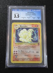 lot 198 image: 2000 Pokemon Base Set 2 Holo Ninetales #13130 CGC 3.5