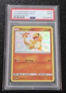 lot 208 image: 2019 Pokemon Hidden Fates Charmander #SV6 PSA 9