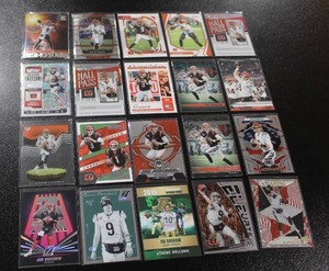 lot 217 image: Joe Burrow Football Card Lot  20 Diferent Cards
