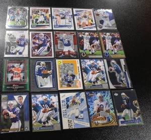 lot 221 image: Peyton Manning Football Card Lot  20 Cards w 1998 Aurora Rookie Card