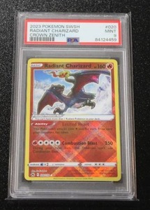 lot 228 image: 2023 Pokemon Crown Zenith Radiant Charizard #020159 PSA 9