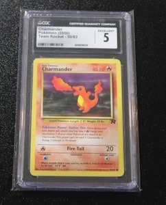 lot 231 image: 2000 Pokemon Team Rocket Charmander #5082 CGC 5
