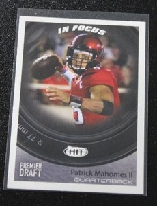 lot 261 image: 2017 Sage Hit Patrick Mahomes #43 Rookie Card