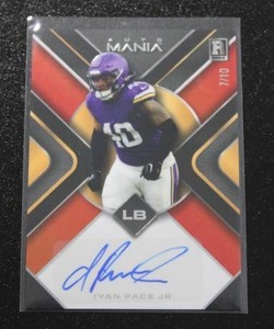lot 262 image: 2023 Auto Mania Ivan Pace Jr. Autograph Rookie Card 710  Only 10 Exist