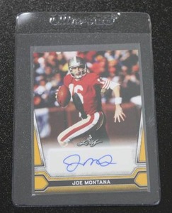 lot 270 image: 2021 Leaf Gold Joe Montana Autograph