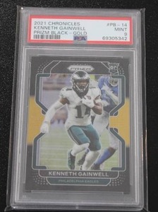 lot 272 image: 2021 Prizm Black Gold Prizm Kenneth Gainwell #9 Rookie Card 710 PSA 9  Only 10 Exist