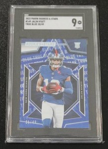 lot 275 image: 2023 Rookies & Stars True Blue Jalin Hyatt #149 3549 SGC 9
