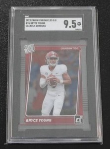 lot 276 image: 2023 Chronicles Draft Clearly Donruss Bryce Young #26 Rookie Card SGC 9.5