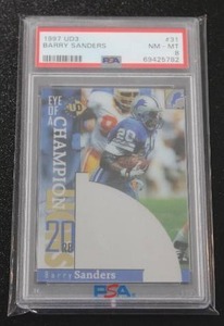 lot 279 image: 1997 UD3 Barry Sanders #31 PSA 8