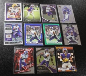 lot 307 image: Justin Jefferson Football Card Lot  11 Cards w 4 Rookie Cards