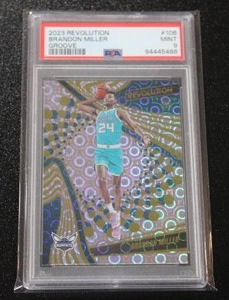 lot 329 image: 2023-24 Revolution Groove Brandon Miller #106 Rookie Card PSA 9