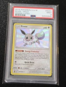 lot 337 image: 2019 Pokemon Hidden Fates Holo Eevee #SV41 PSA 9