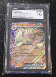 lot 343 image: 2023 Pokemon SV 151 Ninetales EX #038165 CGC 10