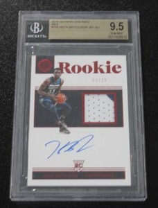 lot 287 image: 2018-19 Panini Encased Red Keita Bates Diop Jersey Autograph Rookie BGS 9.5 325  Only 25 Exist