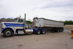 1998 Peterbilt Model 379 Semi Tractor With 2001 East 32' End Dump Trailer