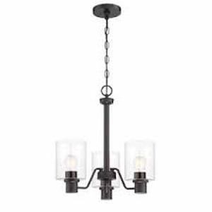 lot 7 image: Hampton Bay Castleford 3-Light Oil Rubbed Bronze Transitional Classic Chandelier for Dining Areas with No Bulbs Included  Customer Returns See Pictures