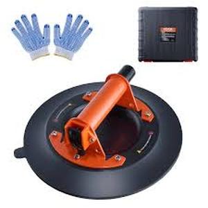 lot 16 image: VEVOR Glass Suction Cup 10 in. Heavy Duty Industrial Vacuum Suction Cup 990 lbs. Load Capacity with Steel Handle and Carry Box  Customer Returns See Pictures