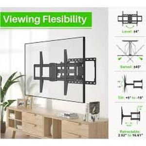 lot 38 image: Commercial Electric Full Motion TV Wall Mount for 32 in. to 90 in. TVs Customer Returns See Pictures