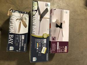 lot 8 image: Lot of Assorted Ceiling Lighting Fans Various Models and Conditions Customer Returns See Pictures