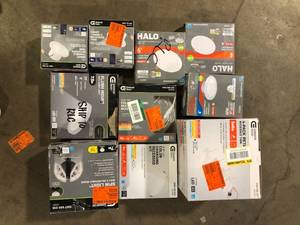 lot 32 image: Lot of Assorted Lighting Hardware Various Models and  Conditions Customer Returns See Pictures