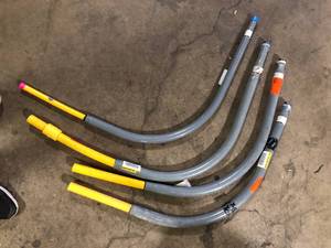 lot 34 image: Lot of HOME-FLEX 1 in. IPS Poly DR 11 to 1 in. MIP Underground Meter Riser Bent  Customer Returns See Pictures