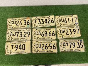 lot 5 image: Manitoba License Plates