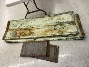 lot 49 image: Antique Salvaged Tin Metal Ceiling
