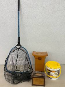 lot 88 image: Fishing Supplies - Net, Sport Seat, Bait Bucket