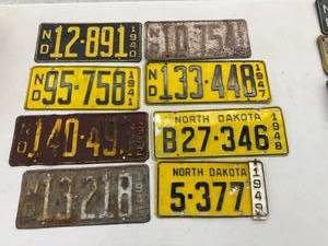 lot 115 image: 1940s ND License Plates