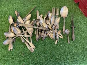 lot 133 image: Antique Flatware