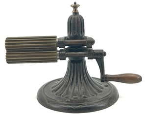 Antique Manual Pleating Iron with Cast Iron Base