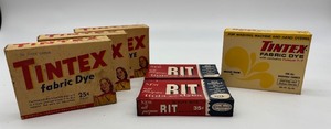lot 60 image: Collection of Vintage Tintex and RIT Fabric Dyes