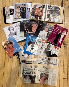 lot 98 image: Collection of Princess Diana Memorabilia Including Books and Newspapers