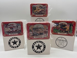 lot 120 image: Set of 4 Texaco Collectors Club Die-Cast Vehicles with Original Tins