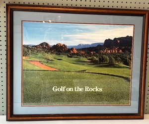 lot 156 image: Golf on the Rocks Framed Landscape Photography