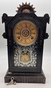 Antique Wm. L. Gilbert Mantel Clock with Key