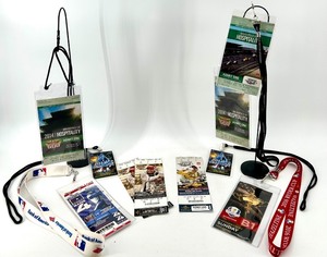 lot 242 image: Collection of Event Tickets and Lanyards Featuring Sports and Concert Access