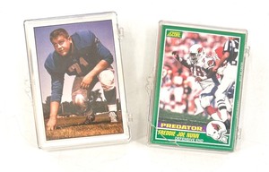 lot 243 image: Collection of Vintage and Modern Football Cards Featuring NFL Players