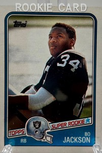 lot 245 image: Topps Bo Jackson Super Rookie Card 1988