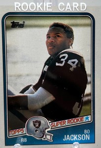 lot 247 image: 1988 Topps Bo Jackson Super Rookie Card #327