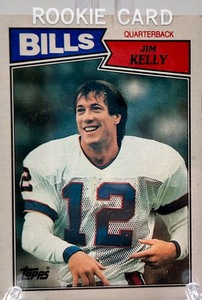 lot 252 image: Jim Kelly 1987 Topps Rookie Card #362 - Buffalo Bills